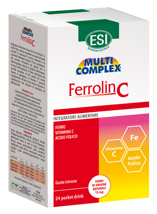 ESI FERROLIN C POCKET DRINK 24 BUSTINE - Farmacianuova.eu