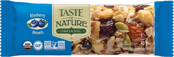 TASTE OF NATURE BARRETTA AI MIRTILLI BIO VEGAN AD ALTO CONTENUTO DI FIBRE 40 G - Farmacianuova.eu