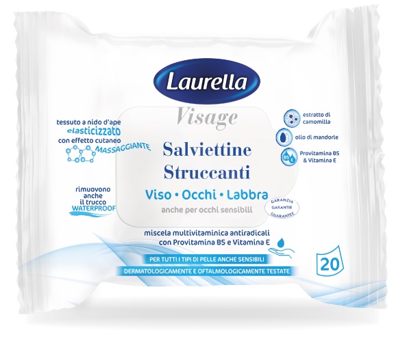 LAURELLA VISAGE SALVIETTINA STRUCCANTE 20 PEZZI - Farmacianuova.eu