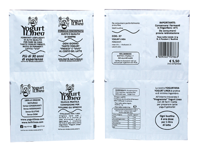 YOGURT LINEA FERMENTI LIOFILIZZATI 4 BUSTINE DA 6,5 G - Farmacianuova.eu