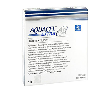 AQUACEL AG EXTRA MEDICAZIONE CON IONI ARGENTO 10X10 CM 10 PEZZI - Farmacianuova.eu