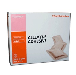 MEDICAZIONE ALLEVYN ADHESIVE 10 CM X 10 CM 10 PEZZI - Farmacianuova.eu