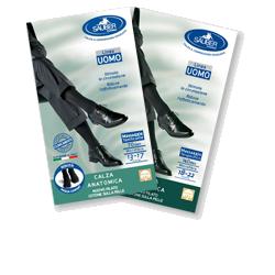 CALZA UOMO COTONE 140 DENARI MEDIA NERO - Farmacianuova.eu