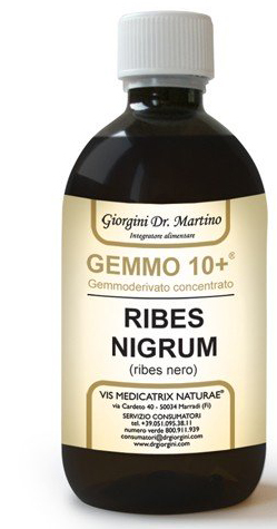 GEMMO 10+ RIBES NERO 500 ML LIQUIDO ANALCOLICO - Farmacianuova.eu