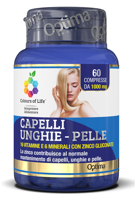 COLOURS OF LIFE CAPELLI UNGHIE PELLE 60 COMPRESSE 1000 MG - Farmacianuova.eu