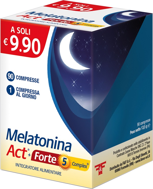 MELATONINA ACT+FORTE 5 COMPLEX 90 COMPRESSE - Farmacianuova.eu