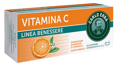 CARLO ERBA VITAMINA C LINEA BENESSERE 10 COMPRESSE EFFERVESCENTI - Farmacianuova.eu