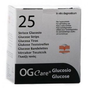 STRISCE MISURAZIONE GLICEMIA OGCARE 25 PEZZI - Farmacianuova.eu