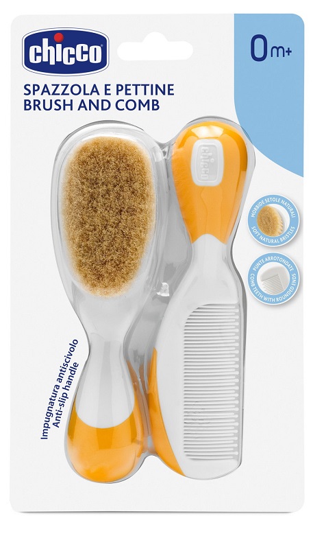 CHICCO SPAZZOLA + PETTINE ARANCIONE - Farmacianuova.eu