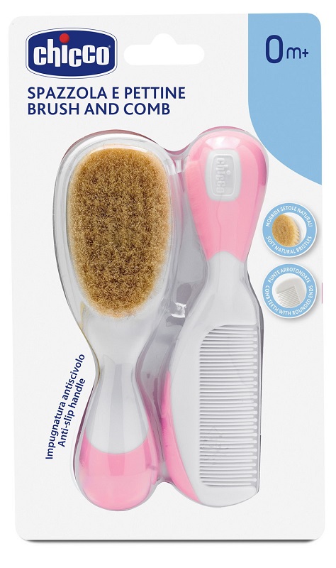 CHICCO SPAZZOLA + PETTINE ROSA - Farmacianuova.eu