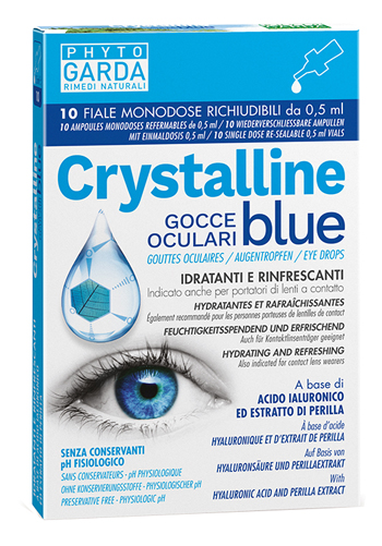 CRYSTALLINE BLUE GOCCE OCULARI MONODOSE 10 FIALE 0,5 ML - Farmacianuova.eu