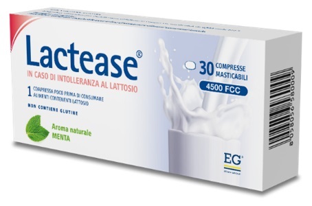 LACTEASE 4500 FCC AROMA MENTA 30 COMPRESSE MASTICABILI - Farmacianuova.eu