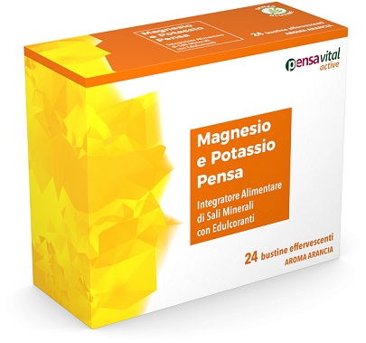 MAGNESIO E POTASSIO ARANCIA PENSA 24 BUSTINE EFFERVESCENTI - Farmacianuova.eu