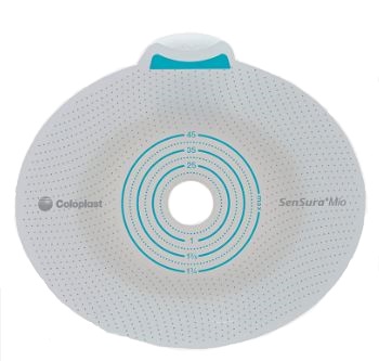 PLACCA PER UROSTOMIA COLOSTOMIA ILEOSTOMIA SENSURA MIO CLICK SISTEMA A DUE PEZZI FLANGIA 70 MM FORO RITAGLIABILE 10-65 MM 5 PEZZI - Farmacianuova.eu