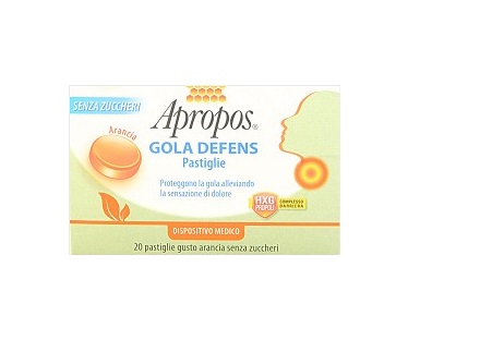 APROPOS GOLA DEFENS ARANCIA PASTIGLIE SENZA ZUCCHERI AGGIUNTI - Farmacianuova.eu