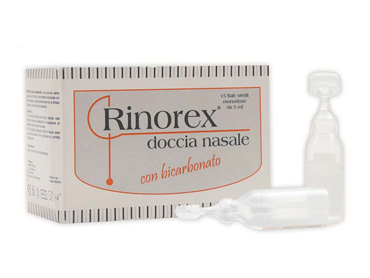FIALA PER DOCCIA NASALE RINOREX BICARBONATO 5 ML 15 PEZZI - Farmacianuova.eu