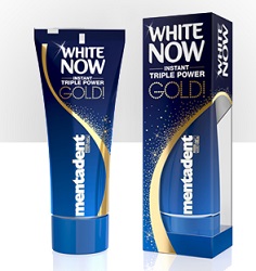 MENTADENT DENTIFRICIO WHITE NOW TRIPLE POWER GOLD 50 ML - Farmacianuova.eu
