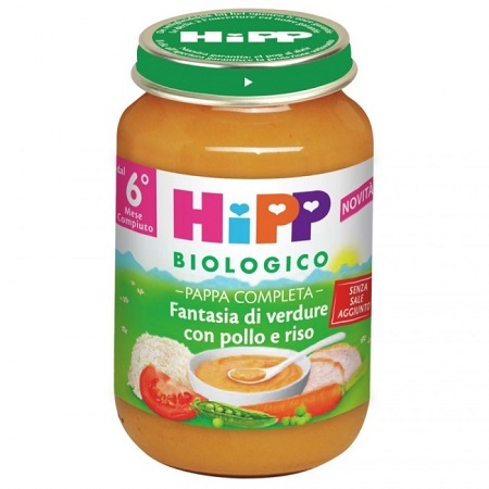 HIPP BIO PAPPA PRONTA FANTAS VERD POLLO RISO 190 G - Farmacianuova.eu