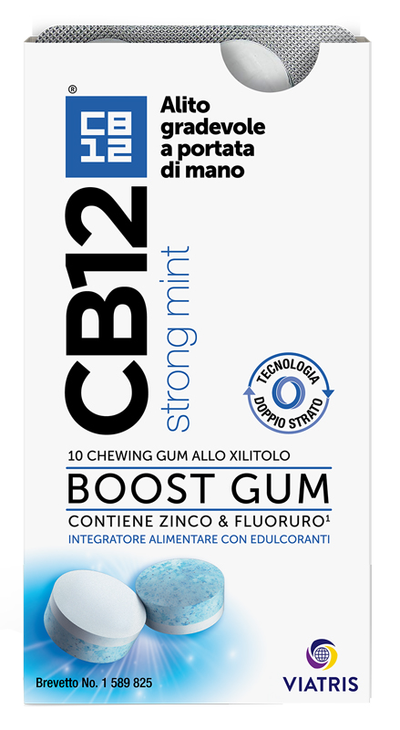 CB12 BOOST 10 CHEWING-GUM ZINCO E FLUORURO NEW FORMULATION - Farmacianuova.eu