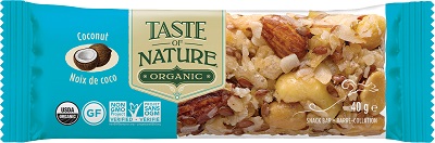 TASTE OF NATURE BARRETTA AL COCCO BIO VEGAN AD ALTO CONTENUTO DI FIBRE 40 G - Farmacianuova.eu