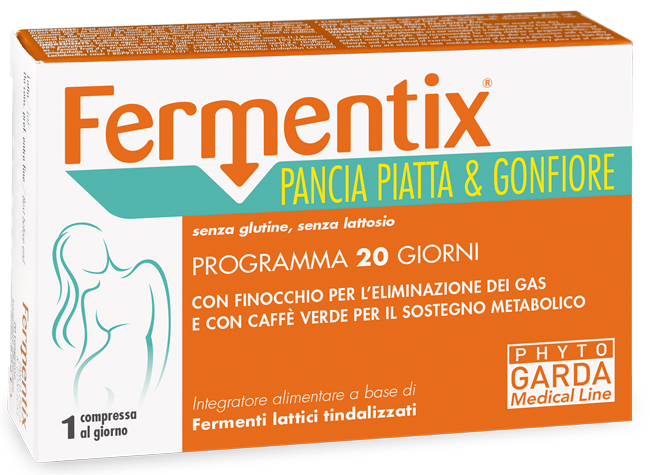 FERMENTIX PANCIA PIATTA E GONFIORE 20 COMPRESSE - Farmacianuova.eu