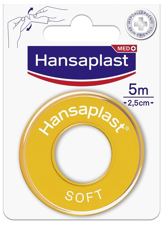 CEROTTO MEDICATO IN ROCCHETTO HANSAPLAST SOFT M5X2,5CM - Farmacianuova.eu