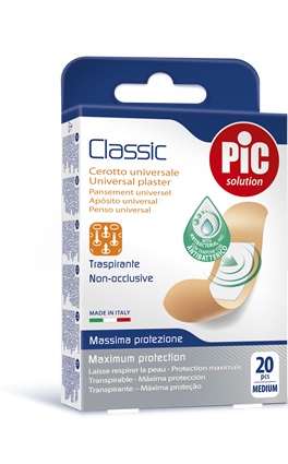 CEROTTO PIC CLASSIC 19X72 MM ANTIBATTERICO 20 PEZZI - Farmacianuova.eu