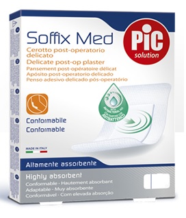 CEROTTO PIC SOFFIX MED IN TNT CON TAMPONE CENTRALE ASSORBENTE STERILE MONOUSO STERILE 25X10 CM ANTIBATTERICO 3 PEZZI - Farmacianuova.eu