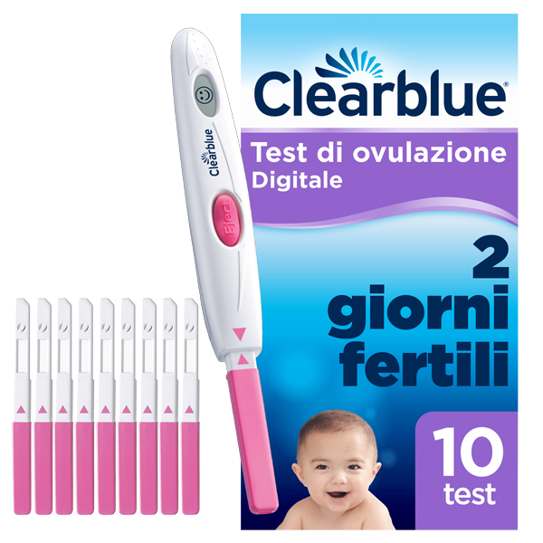 TEST DI OVULAZIONE CLEARBLUE DIGITALE 10 PEZZI - Farmacianuova.eu
