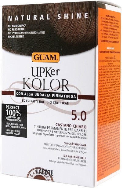 GUAM UPKER KOLOR TINTA CAPELLI 5,0 CASTANO CHIARO CON ALGA UNDARIA PINNATIFIDA - Farmacianuova.eu