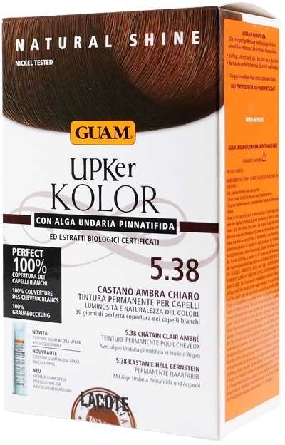 GUAM UPKER KOLOR TINTA CAPELLI 5,38 CASTANO AMBRA CHIARO CON ALGA UNDARIA PINNATIFIDA - Farmacianuova.eu