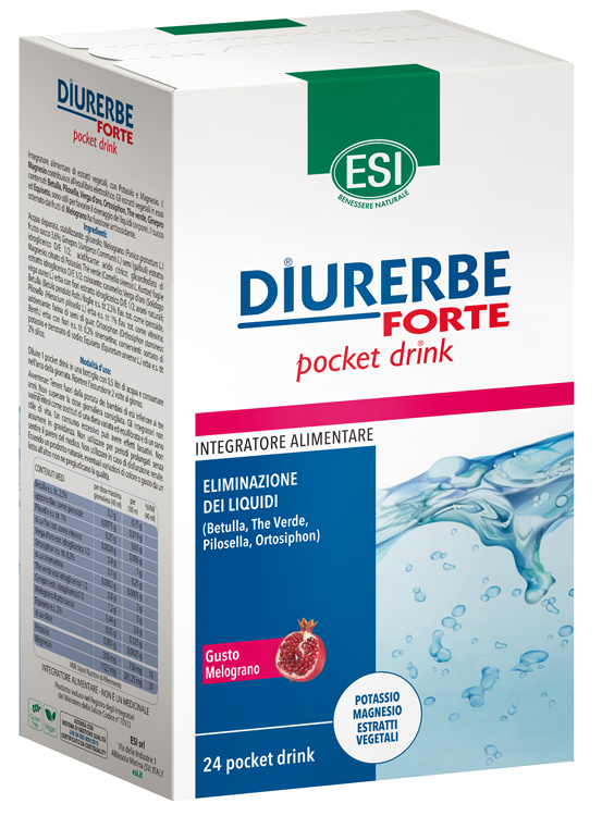 ESI DIURERBE FORTE POCKET DRINK MELOGRANO 24 X 20 ML - Farmacianuova.eu