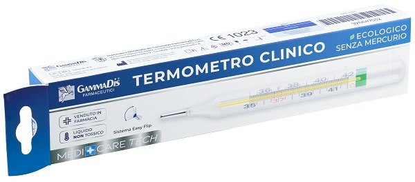 TERMOMETRO CLINICO ECOLOGICO SENZA MERCURIO 1 PEZZO - Farmacianuova.eu