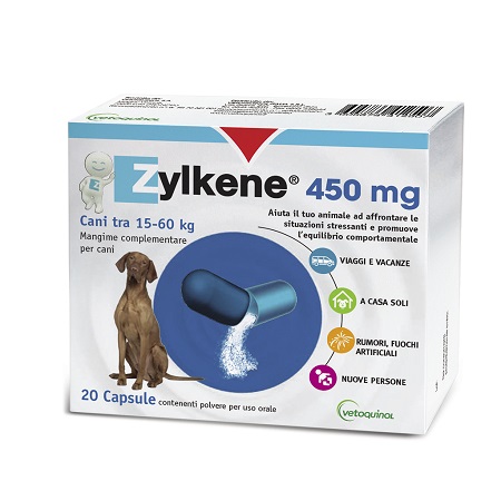 ZYLKENE CANI GROSSA TAGLIA 15-60KG 20 CAPSULE DA 450 MG - Farmacianuova.eu
