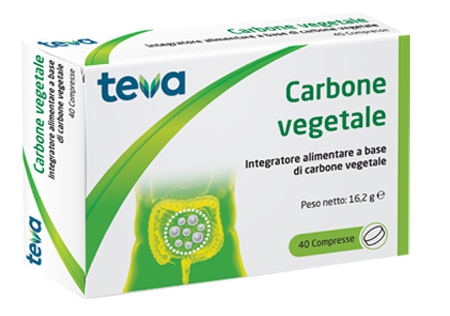 CARBONE VEGETALE TEVA 40 COMPRESSE 16,2 G - Farmacianuova.eu