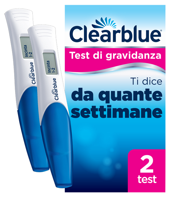 TEST DI GRAVIDANZA CLEARBLUE CON INDICATORE DELLE SETTIMANE 2 PEZZI - Farmacianuova.eu