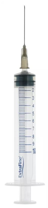 SIRINGA EXTRAFINE IPODERMICA 10 ML AGO 12 GAUGE 22 - Farmacianuova.eu