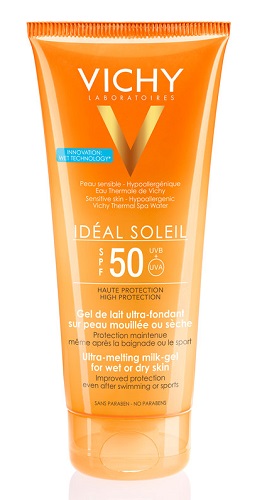 IDEAL SOLEIL GEL WET CORPO SPF50 200 ML - Farmacianuova.eu