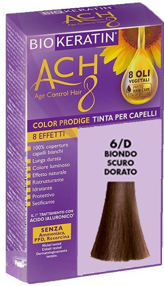 BIOKERATIN ACH8 COLOR PRODIGE 6/D BIONDO SCURO DORATO - Farmacianuova.eu