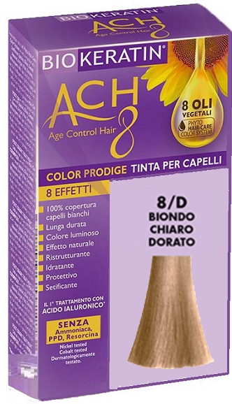 BIOKERATIN ACH8 COLOR PRODIGE 8/D BIONDO CHIARO DORATO - Farmacianuova.eu