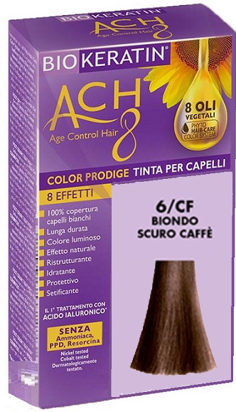 BIOKERATIN ACH8 COLOR PRODIGE 6/CF BIONDO SCURO CAFFE' - Farmacianuova.eu