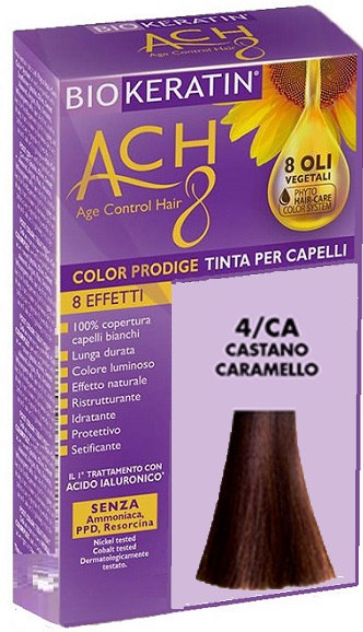 BIOKERATIN ACH8 COLOR PRODIGE 4/CA CASTANO CARAMELLO - Farmacianuova.eu