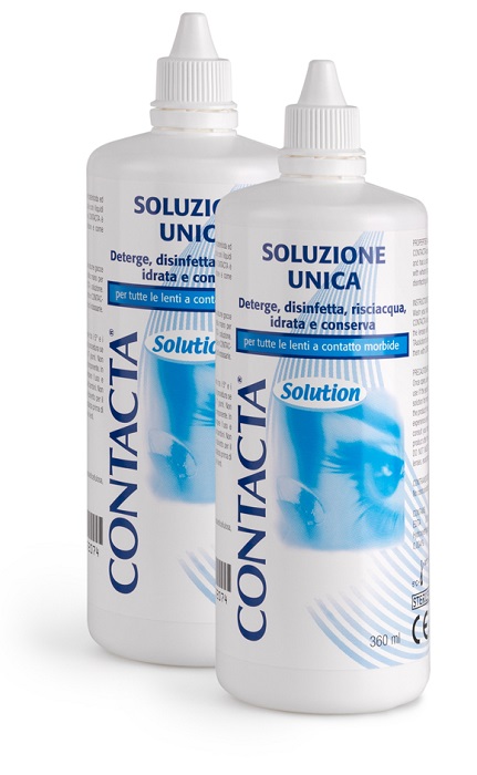 SOLUZIONE PER LENTI A CONTATTO CONTACTA 2 PEZZI 360 ML - Farmacianuova.eu