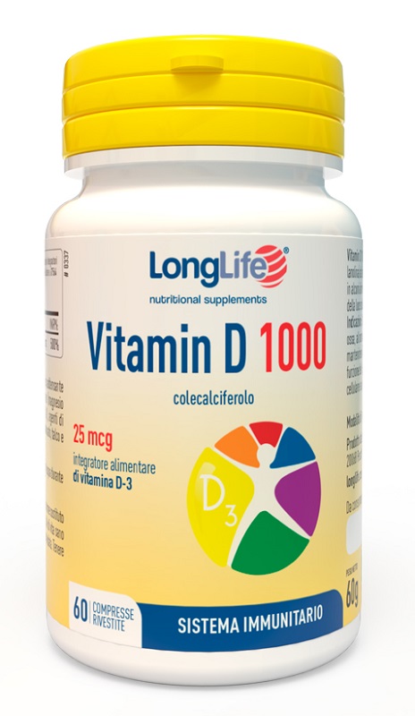 LONGLIFE VITAMINA D3 1000UI 60 COMPRESSE - Farmacianuova.eu