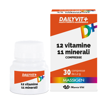 MASSIGEN DAILYVIT 12 VITAMINE 11 MINERALI 30 COMPRESSE RIVESTITE - Farmacianuova.eu