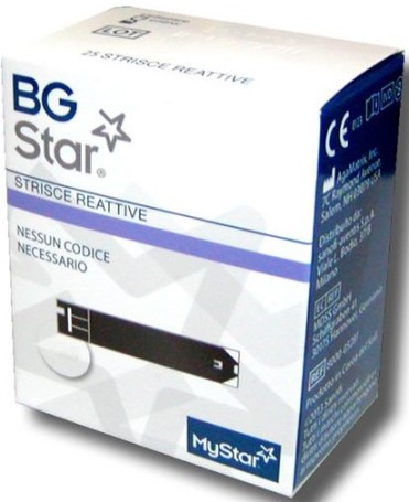 STRISCE REATTIVE MISURAZIONE GLICEMIA BGSTAR MYSTAR 25 PEZZI - Farmacianuova.eu
