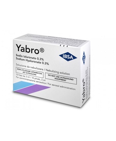 YABRO 10 FIALE 3ML ACIDO IALURONICO 0,3% SOLUZIONE PER NEBULIZZATORE - Farmacianuova.eu