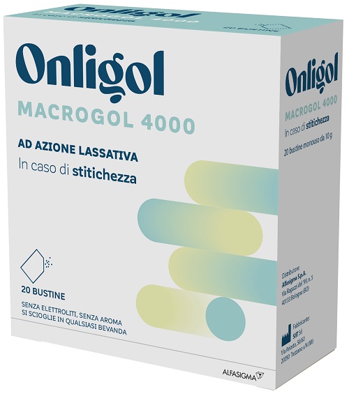 ONLIGOL MACROGOL 4000 20 BUSTINE 10 G SENZA ZUCCHERO - Farmacianuova.eu