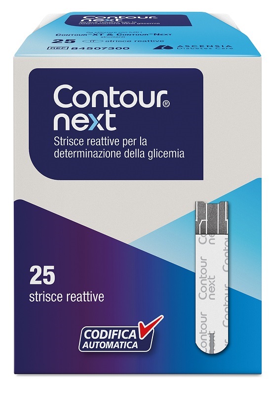 STRISCE MISURAZIONE GLICEMIA CONTOUR NEXT 25 PEZZI - Farmacianuova.eu