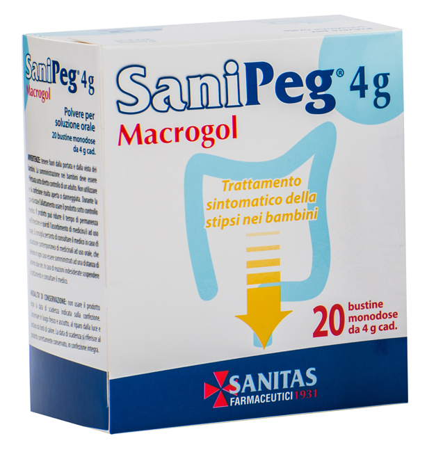 SANIPEG MACROGOL POLVERE PER SOLUZIONE ORALE 20 BUSTINE 4 G - Farmacianuova.eu